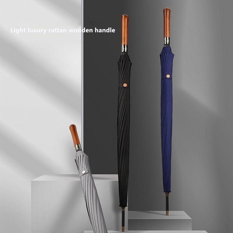 자동 우드 핸들 우산 16개 갈비대 대형 방풍 스트레이 - Golf Umbrella Large 리뷰 및 가격